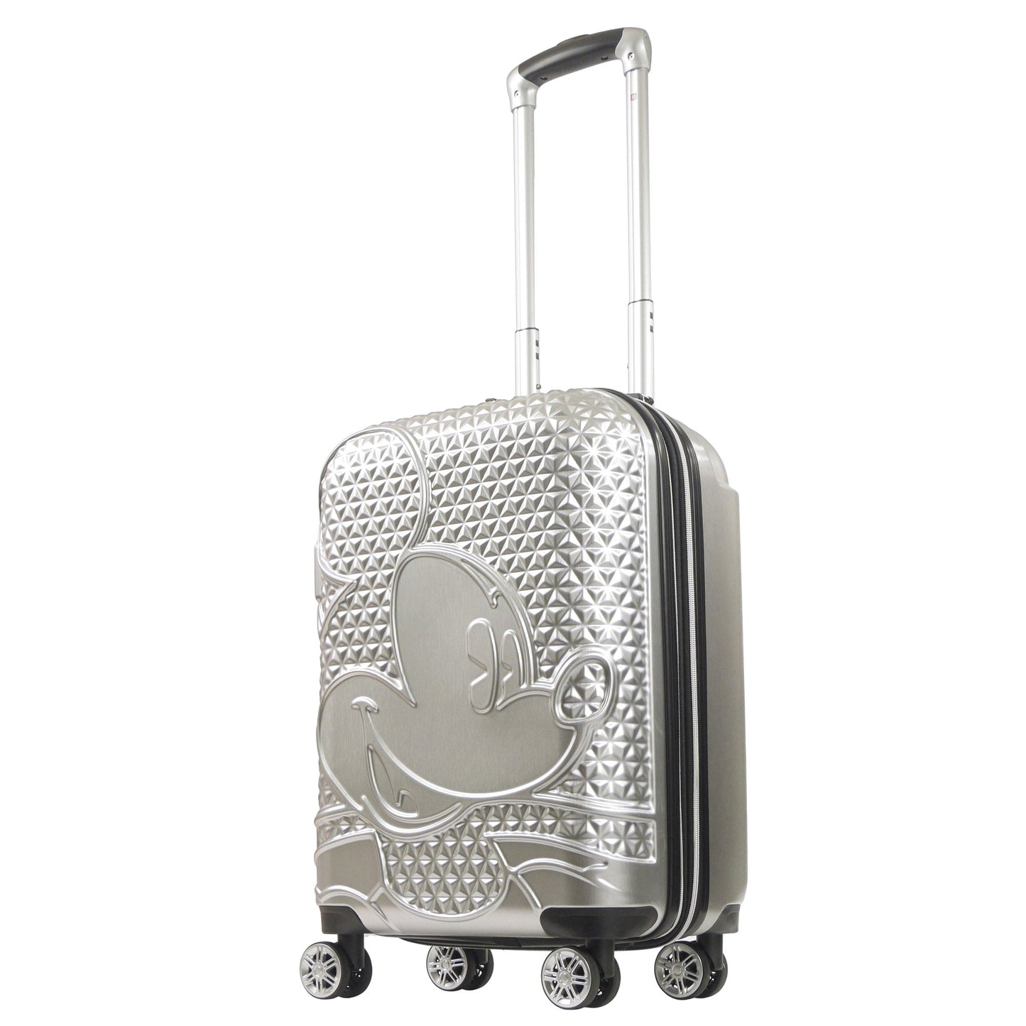 Mickey Mouse Rolling Luggage FŪL Disney Luggage 22.5" Silver