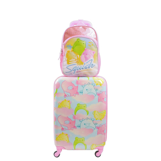 Squishmallows Clouds 2-Piece Pink Luggage Set by FUL
