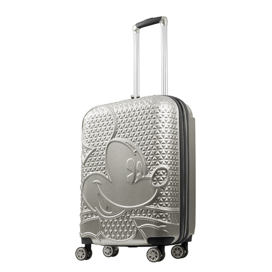 Mickey Mouse Rolling Luggage FŪL Disney Luggage 26" Silver